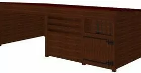 Side Desk Furniture Antique Style 3d model