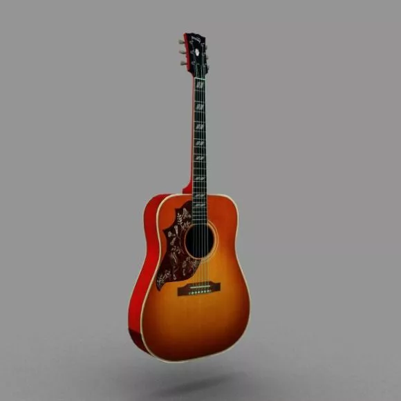 Acoustic Guitar Gradient Color 3d model Acoustic Guitar Gradient Color 3d model