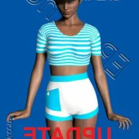Sport Girl Character 3d model
