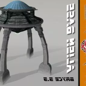 Alien Base Building 3d model