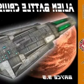 Alien Battle Cruiser Spaceship 3d model