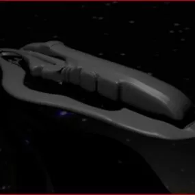 Alien Corvette Space Station 3d model
