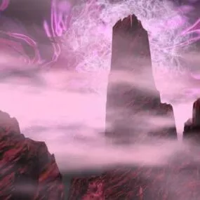 Alien Moon Planet Landscape 3d model