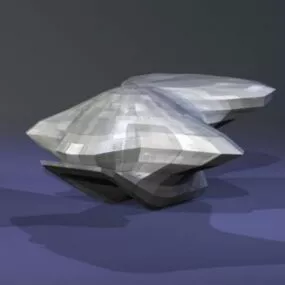 Lowpoly Alien Ship 3d model