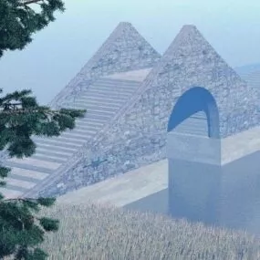 Temple Bridge 3d model