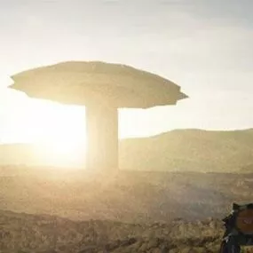 Alien Tower With Landscape 3d model