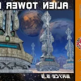 Alien Tower Building 3d model