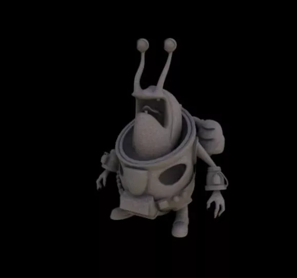 Human Character In Bar Lowpoly 3d model