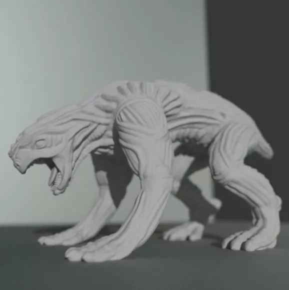 Alien Character In Black Suit 3d model