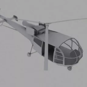 Alouette Helicopter Concept 3d model