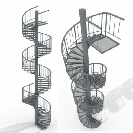 Steel Spiral Staircases 3d model Steel Spiral Staircases 3d model