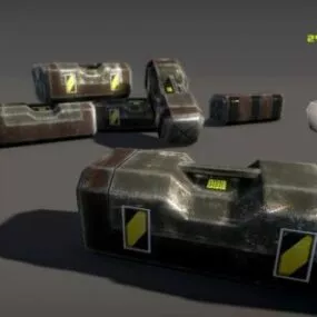 Ammo Box Stack 3d model