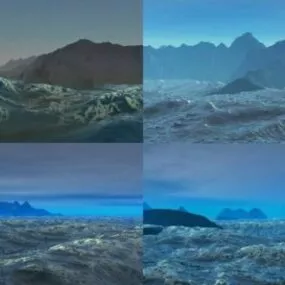 Angry Sea Landscape 3d model