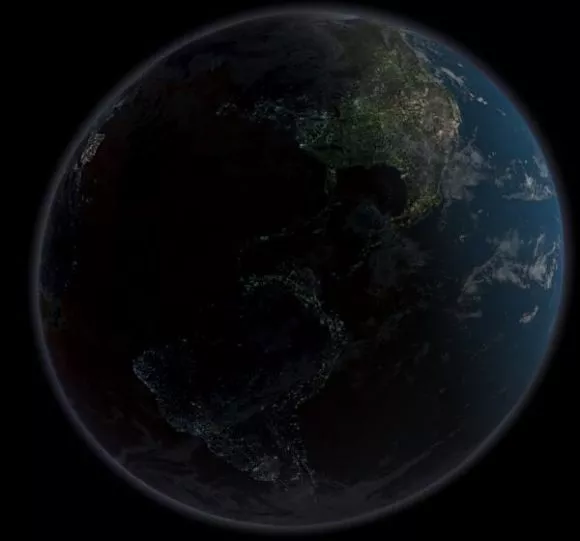 Planet Earth With Cloud 3d model