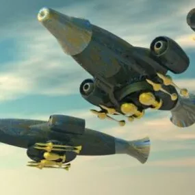Futuristic Bomber Aircraft 3d model