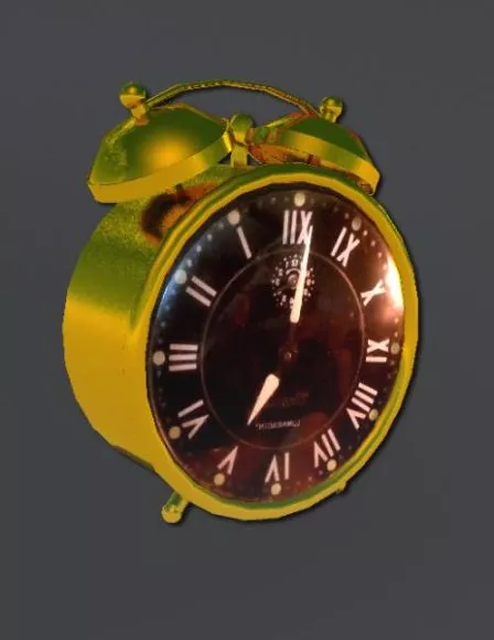 Antique Gold Clock 3d model Antique Gold Clock 3d model