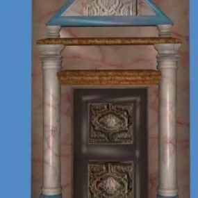 Antique Rustic Door 3d model