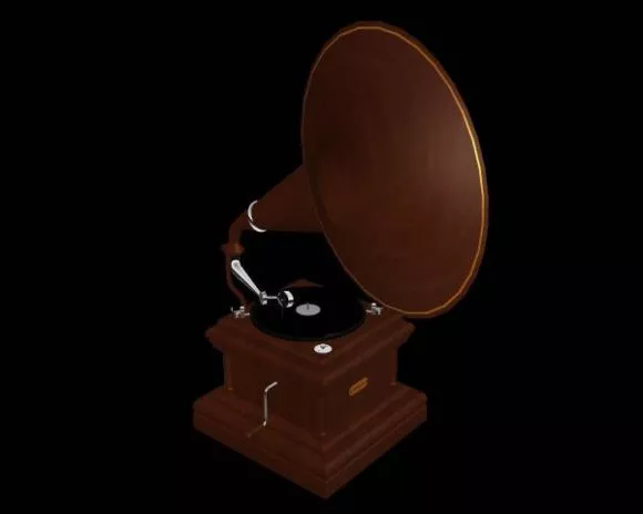 Retro Audio Record Player 3d model