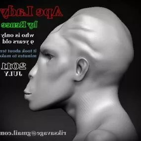 Ape Character Gorilla Sculpture 3d model