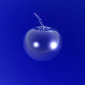 Glass Apple Fruit 3d model
