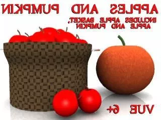 Apples Pumpkin Fruit 3d model Apples Pumpkin Fruit 3d model