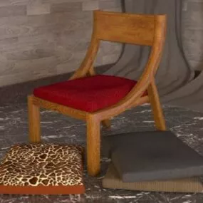 Wood Arc Chair 3d model