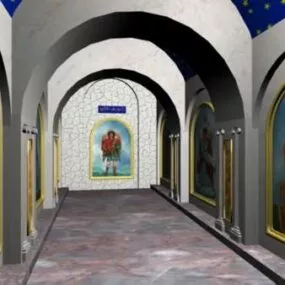 Arch Corridor Interior 3d model