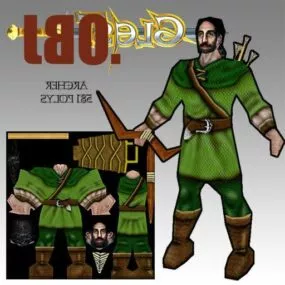 Archer Game Character 3d model