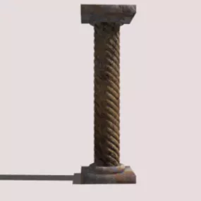 Architecture Column Twist Finish 3d model