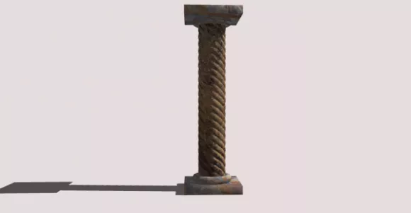 European Square Column 3d model