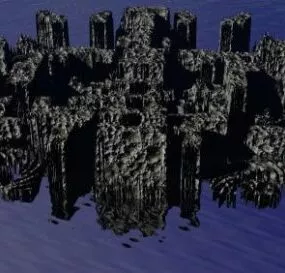 Architecture Black Terrain Landscape 3d model