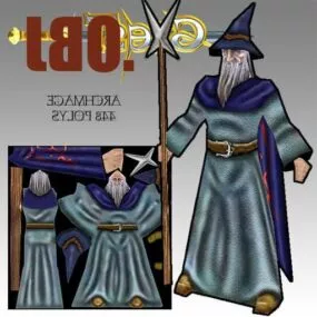 Witch Mediaeval Character 3d model