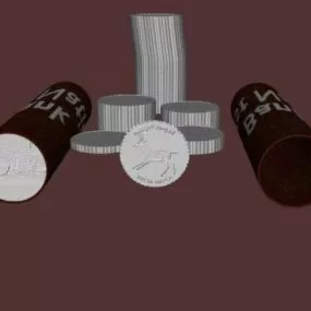 Silver Buck Coin 3d model