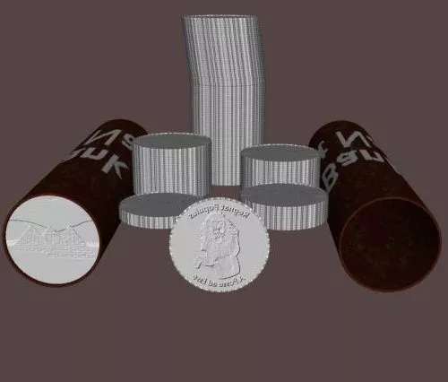 Casino Silver Coin Set 3d model Casino Silver Coin Set 3d model