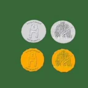Golden Coin Two Sides 3d model
