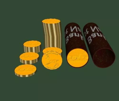 Golden Regnat Coin 3d model