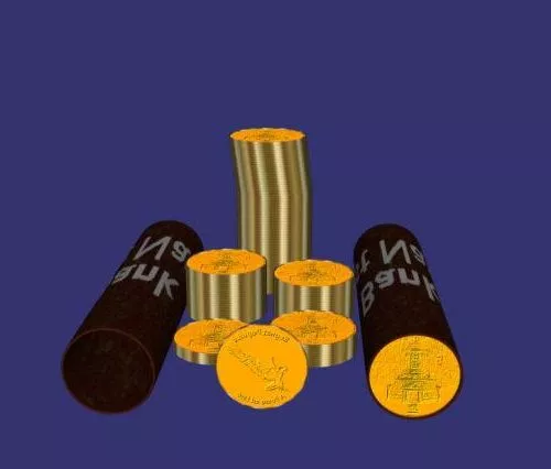 Silver Coin Set 3d model