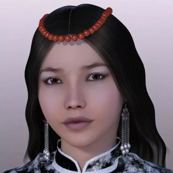 Universe Girl Cartoon Character 3d model