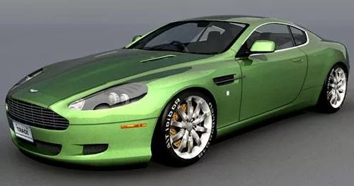 Green Aston Martin Db9 Car 3d model Green Aston Martin Db9 Car 3d model