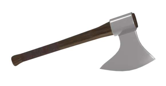 Axe Chrome Material 3d model Axe Chrome Material 3d model