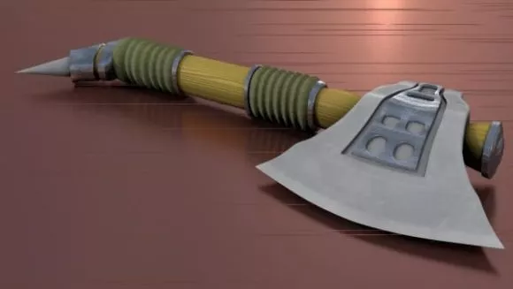 Double Sided Axe Ancient Weapon 3d model