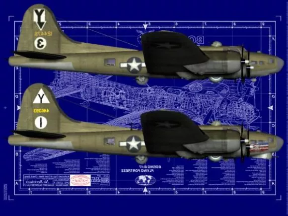 B17 Fighter Aircraft Flying Fortress 3d model B17 Fighter Aircraft Flying Fortress 3d model