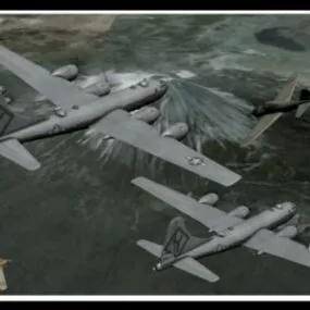 B29 Superfortress Bomber Aircraft 3d model