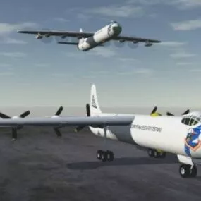 B36 Bomber Aircraft 3d model