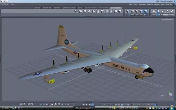 Vintage Aircraft With Propeller 3d model