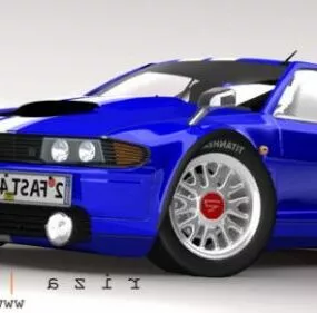Muscle Sedan Car 3d model