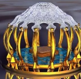 Golden Dome Structure 3d model
