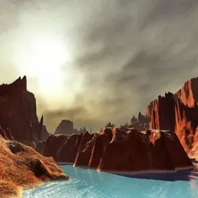 Mountain Banks Landscape 3d model
