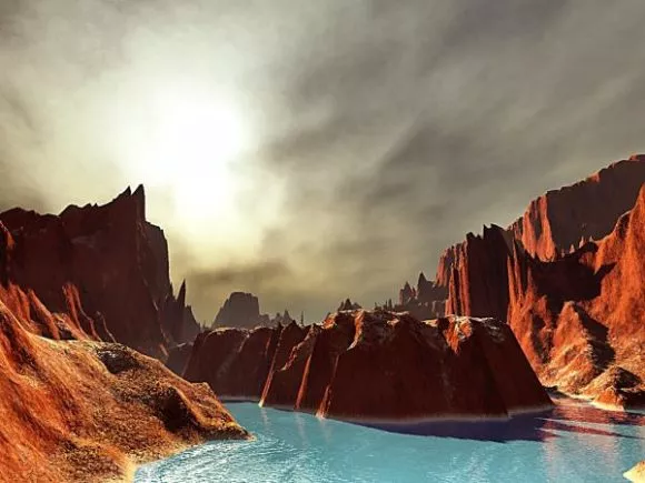 Round Terrain Landscape 3d model