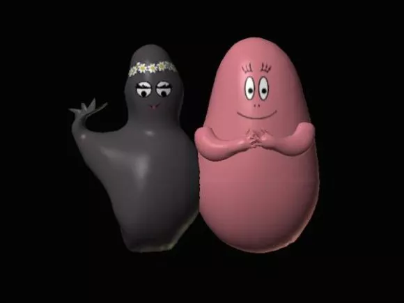 Two Egg Cartoon Character 3d model Two Egg Cartoon Character 3d model